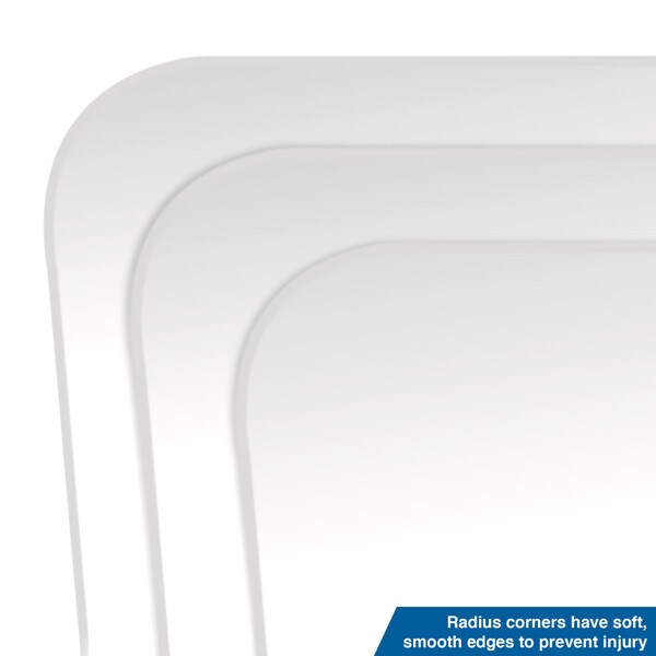 U-Shaped Clear Acrylic Desk/Countertop Protection Kit | Includes Rounded and Polished Acrylic Panels | Full-Length Adjustable Corners| Adhesive T-Base