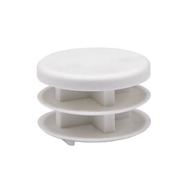 1in Dia | 14 - 23 Gauge | White Matte Finish Textured Low Density Polyethylene | Plastic Universal Gauge Inside End Cap for Tubing