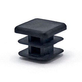 3/4in Sq | 14 - 23 Gauge | Textured Low Density Polyethylene | Plastic Universal Gauge Inside End Cap for Tubing