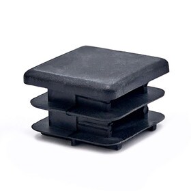1in Sq | 14 - 23 Gauge | Textured Low Density Polyethylene | Plastic Universal Gauge Inside End Cap for Tubing