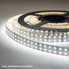 9/16" (15mm) Wide LED Tape Flexible Strip Lighting | 2835 Chip cool White 6000K-6500K 6.4 Watts | 740 Lumens Per Foot 24V IP20 UL | 8.25' Roll