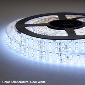 9/16" (15mm) Wide LED Tape Flexible Strip Lighting | 2835 ChipCool White 6000K-6500K 6.4 Watts | 740 Lumens Per Foot 24V IP65 UL | 16.4' Roll