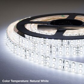 9/16" (15mm) Wide LED Tape Flexible Strip Lighting | 2835 Chip Neutral White 5000K-5500K 6.4 Watts | 739 Lumens Per Foot 24V IP65 UL | 16.4' Roll