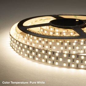 3/4" (20mm) Wide LED Tape Flexible Strip Lighting | 2835 Chip Pure White 4000K-4500K 9 Watts | 944 Lumens Per Foot 24V IP20 Works | 8.25' Roll