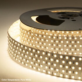 1-9/16" (40mm) Wide LED Tape Flexible Strip Lighting | 2835 Chip Pure White 4000K-4500K 15.8 Watts | 1512 Lumens Per Foot 24V IP20 | 8.25' Roll