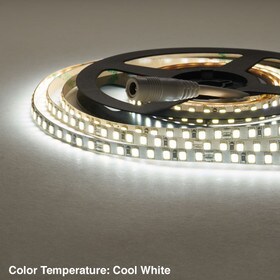 1/4" (6mm) Wide LED Tape Flexible Strip Lighting | 2835 Chip Cool White 6000K-6500K 3.2 Watts | 406 Lumens Per Foot 24V IP20 UL | 8.25' Roll