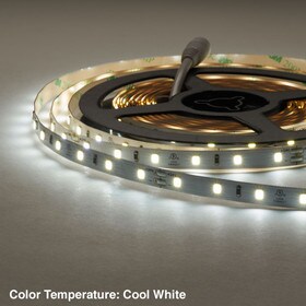5/16" (8mm) Wide LED Tape Flexible Strip Lighting | 2835 Chip Cool White 6000K-6500K 1.8 Watts | 209 Lumens Per Foot 24V IP20 UL | 16.4' Roll
