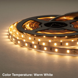 5/16" (8mm) Wide LED Tape Flexible Strip Lighting 2835 Chip Warm White 2800K-3000K 1.7 Watts | 200 Lumens Per Foot 24V IP20 UL | 8.25' Roll