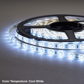 5/16" (8mm) Wide LED Tape Flexible Strip Lighting | 2835 Chip Cool White 6000K-6500K 1.8 Watts | 209 Lumens Per Foot 24V IP65 UL | 16.4' Roll