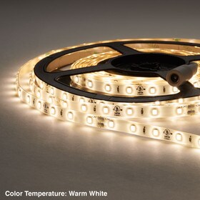 5/16" (8mm) Wide LED Tape Flexible Strip Lighting 2835 Chip Warm White 2800K-3000K 1.8 Watts | 200 Lumens Per Foot 24V IP65 UL | 16.4' Roll
