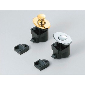 Gold Zinc Alloy and ABS Oval Push Knob Latch
