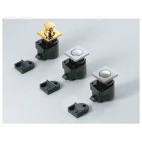 Satin Nickel Zinc Alloy and ABS Square Push Knob Latch