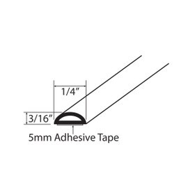 1/4in Half Round PVC | Dust Seal With Adhesive