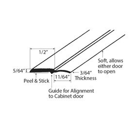 1/2in Flat Dual Durometer | Dust Seal With Adhesive