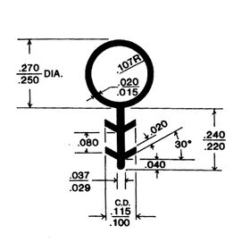 1/4in Dia | Dust Seal With Barb | 1,000ft Coil