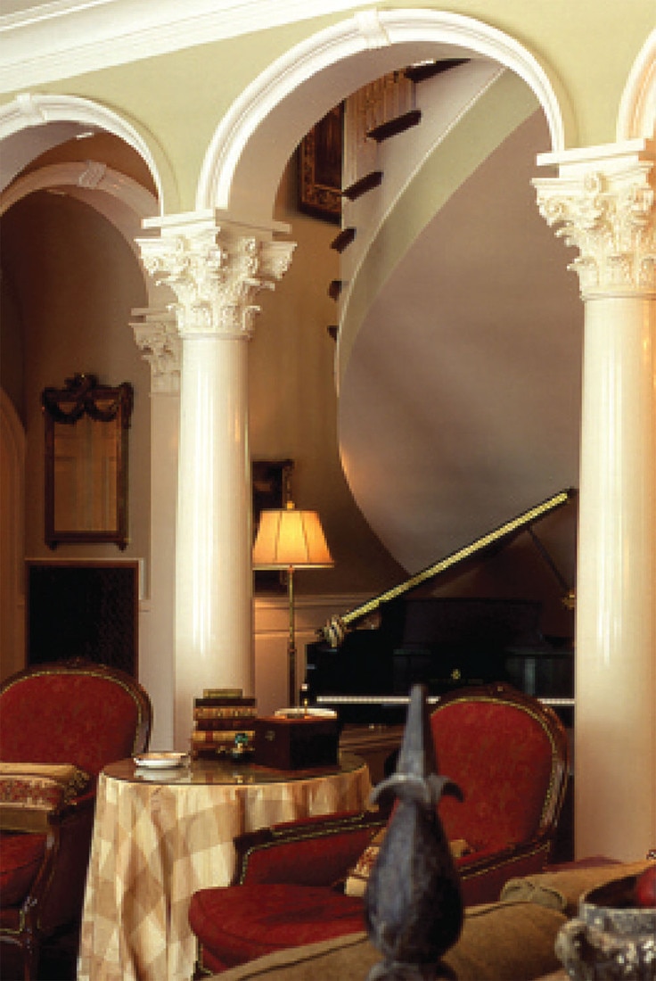 Round Wood Colonial Column With Capital and Base
