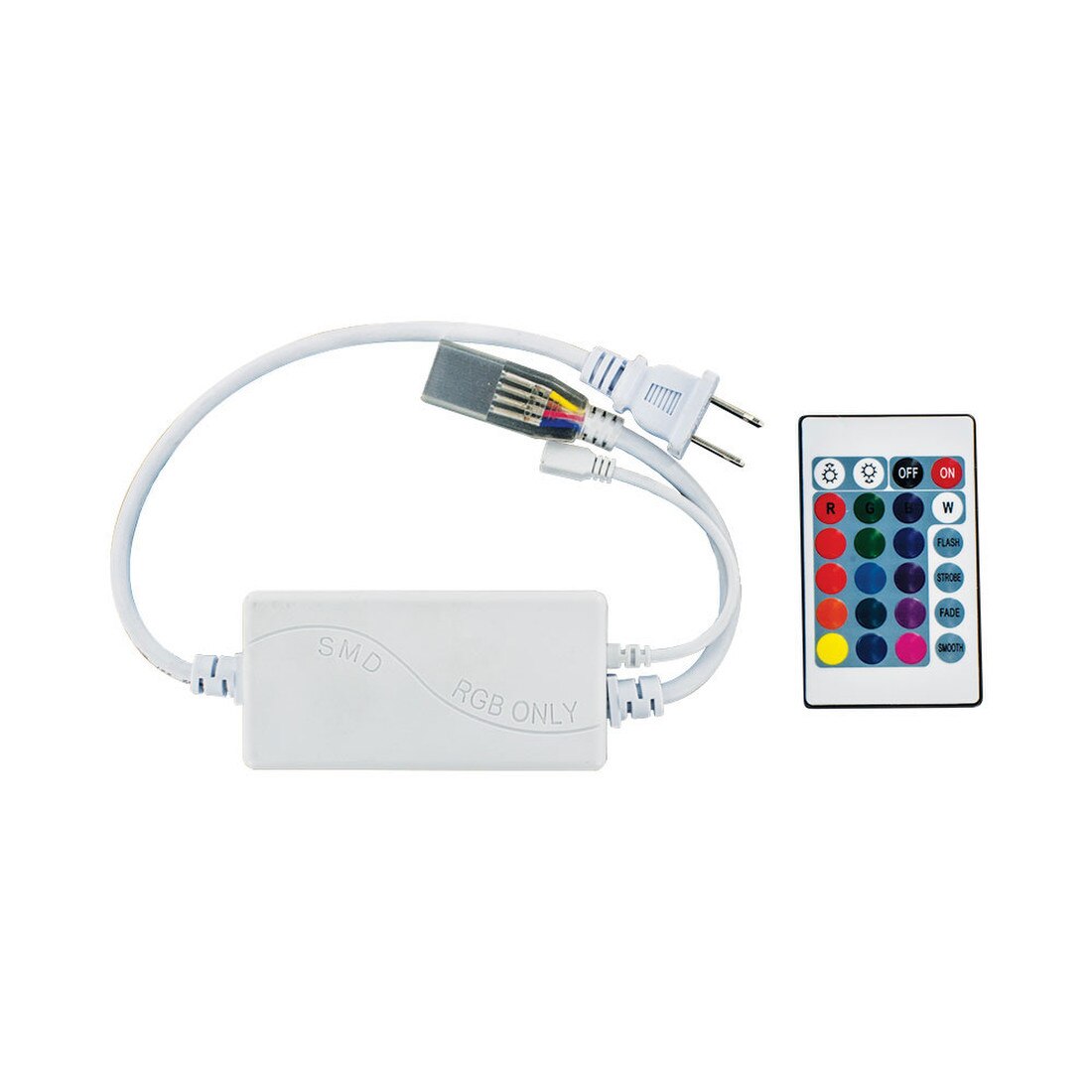 120V LED Strip Light | 5/8" (16mm) Wide RGB | 2.4 Watts IP65 ETL