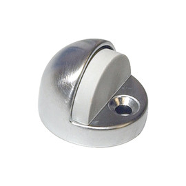 1-3/4" Overall Diameter Satin Chrome Finish Solid Brass High Profile Domed Door Stop