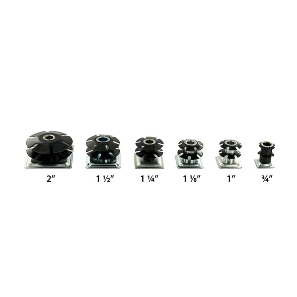 Heat Treated Carbon Steel | Square Double Star Metal Inserts