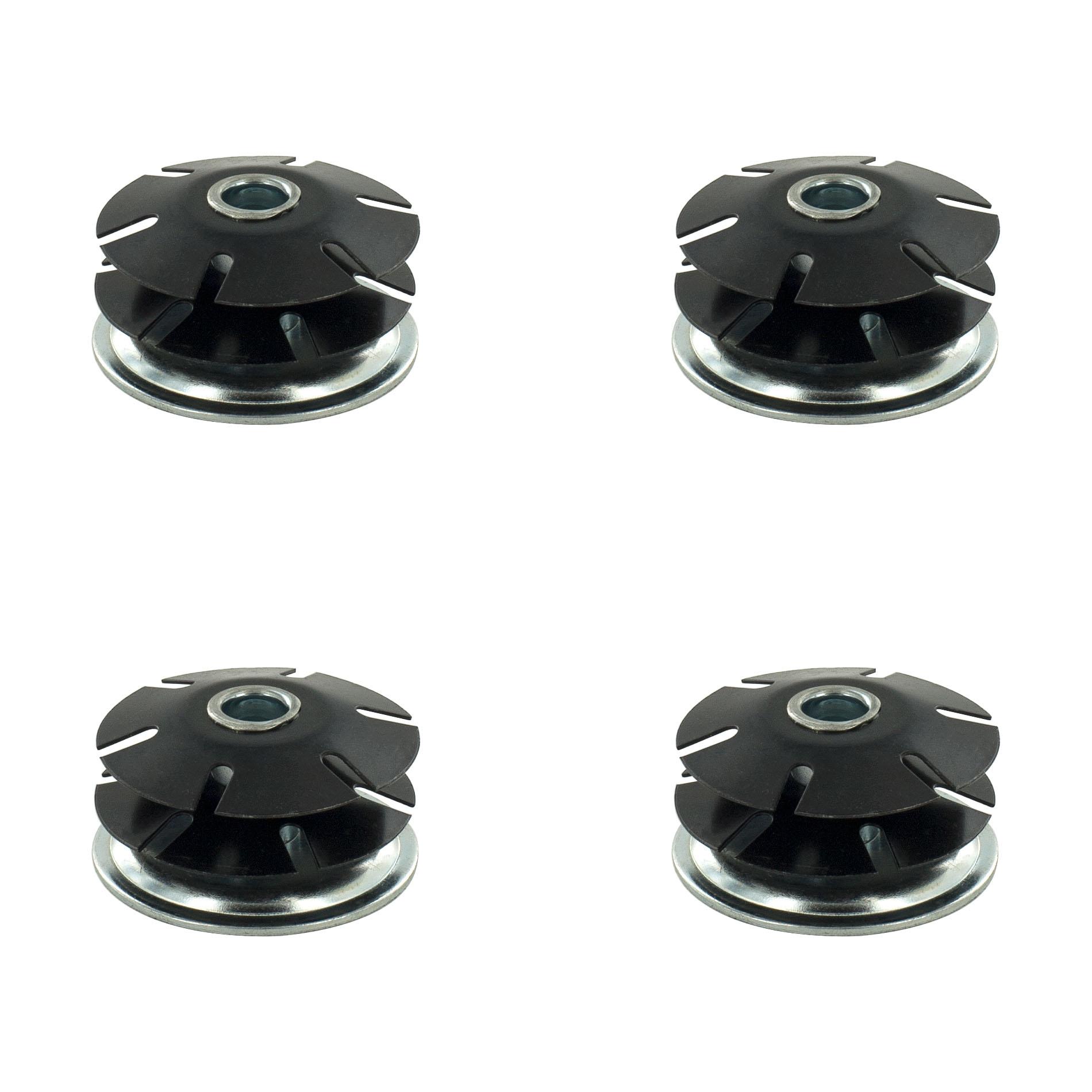 Outwater Industries Double Star Threaded Caster Insert | Heat Treated Steel | - Picture 9 of 9