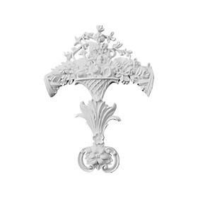 9" Wide x 12-1/4" High Primed Whie Polyurethane Onlay Applique