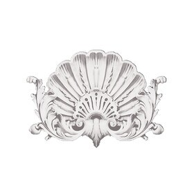 13-3/4" Wide x 9-13/16" High Primed White Polyurethane Center Applique