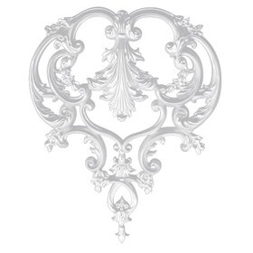 21-1/8" Wide x 26" High Primed White Polyurethane Onlay Applique