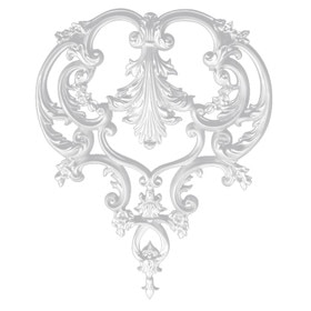 21-1/8" Wide x 26" High Primed White Polyurethane Onlay Applique