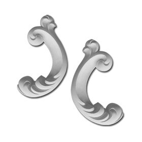 2-1/2" Wide x 5-1/4" High Primed White Polyurethane Scroll Set