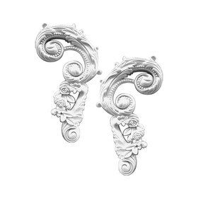 5-1/2" Wide x 11-1/4" High Primed White Polyurethane Scroll Set