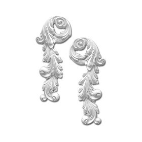 7-1/4" Wide x 18" High Primed White Polyurethane Scroll Set