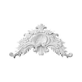 16-1/2" Wide x 8-3/4" High Primed White Polyurethane Onlay Applique
