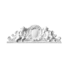 28-1/2" Wide x 9-3/4" High Primed White Polyurethane Center Applique