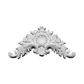 28-3/4" Wide x 15-1/8" High Primed White Onlay Polyurethane Applique
