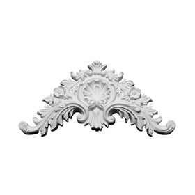 28-3/4" Wide x 15-1/8" High Primed White Onlay Polyurethane Applique