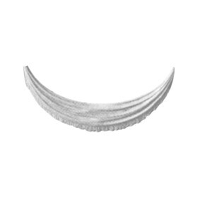 32" Wide x 14" High Primed White Polyurethane Swag Applique