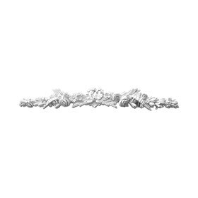 48" Wide x 6-1/2" High Primed White Polyurethane Cartouche Applique