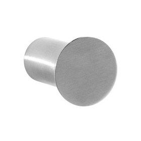 1-3/16" Overall Height Stainless Steel Satin Finish Round Shaft Coat Hook