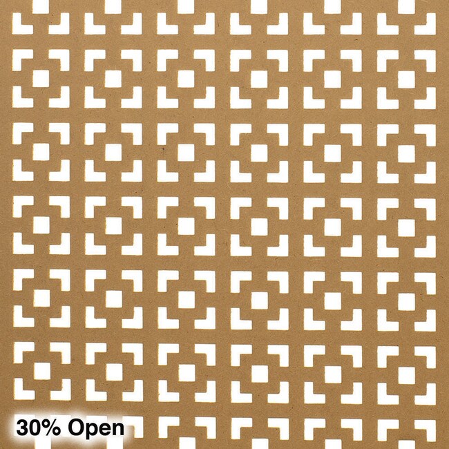 6ft W x 2ft H Decorative MDF Screening Panel 30% Open | DSP15-NAT Series