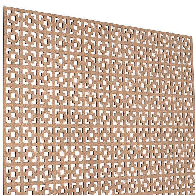 6ft W x 2ft H Decorative MDF Screening Panel 30% Open | DSP15-NAT Series