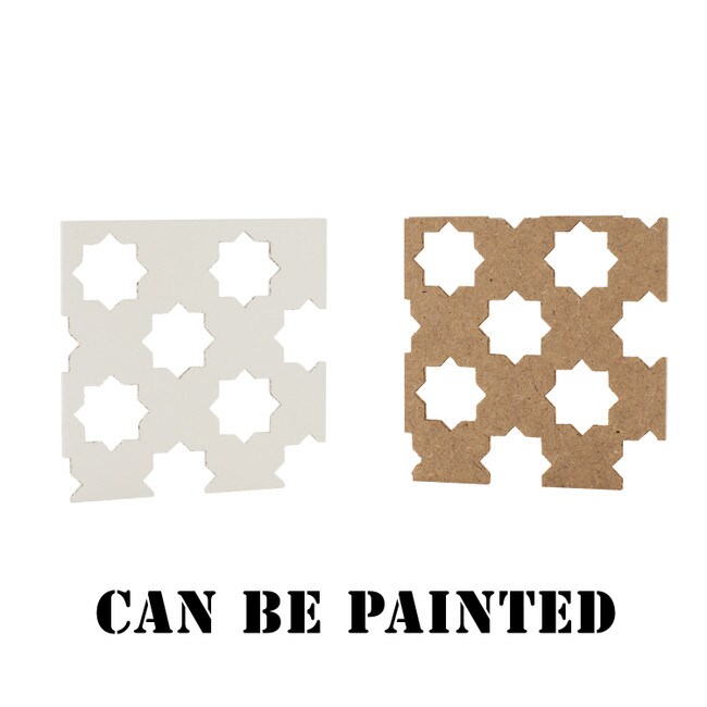6ft W x 2ft H Decorative MDF Screening Panel 30% Open | DSP55-NAT Series
