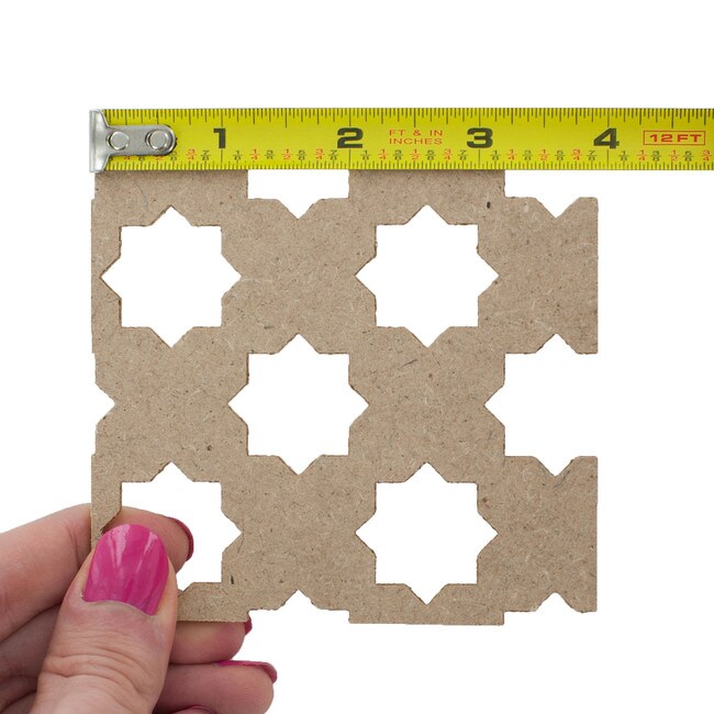 6ft W x 2ft H Decorative MDF Screening Panel 30% Open | DSP55-NAT Series