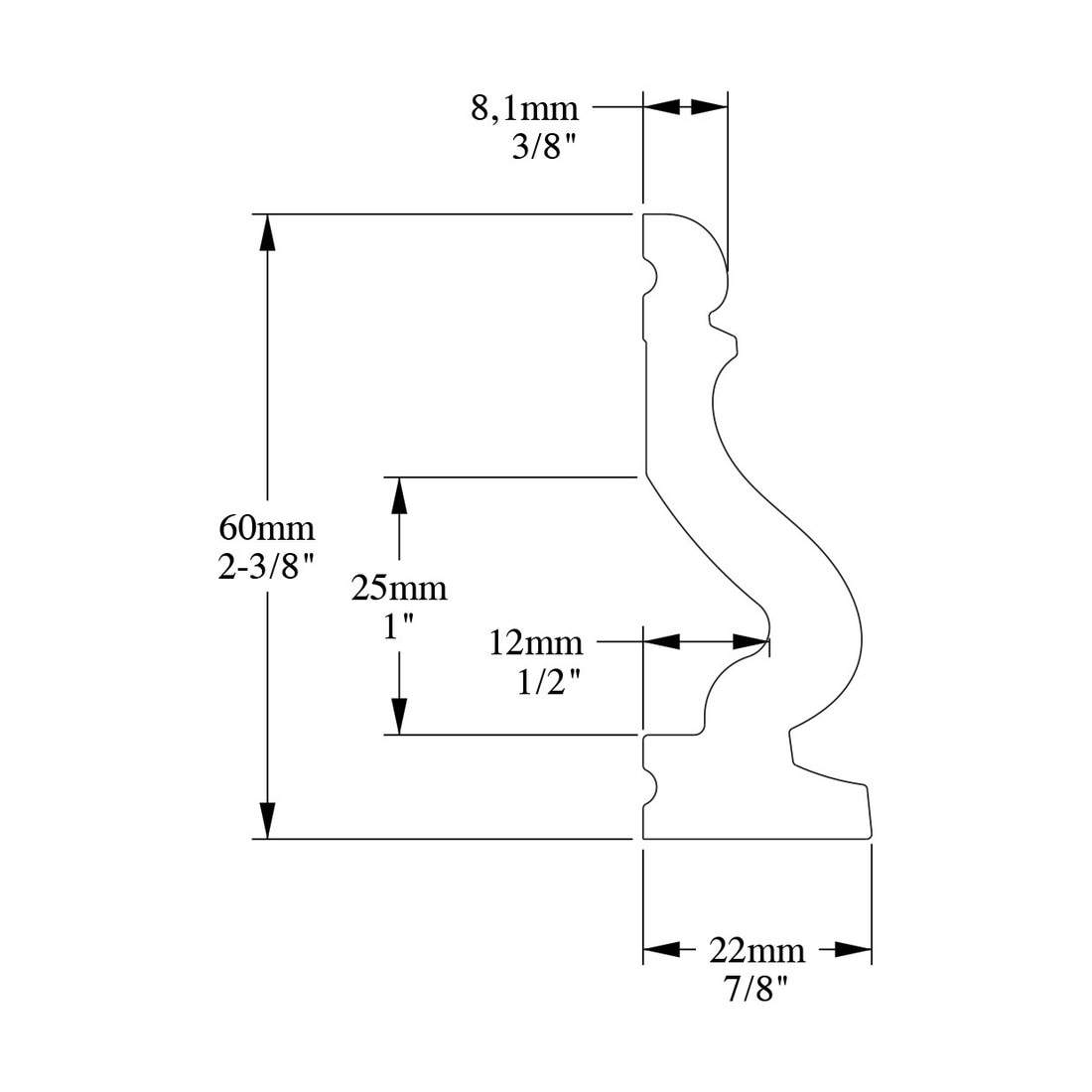 Orac Decor | Duropolymer Polystyrene Door Surround | Primed White | 2-3/8in H x 7/8in Proj