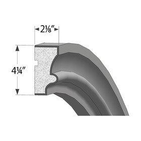 4-1/4" High x 2-1/8" Deep x 18" Radius European Series Acrocore EPS Arch