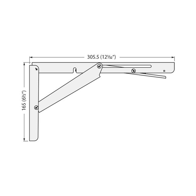 Electro Polished Chrome Finish Stainless Steel Folding Bracket
