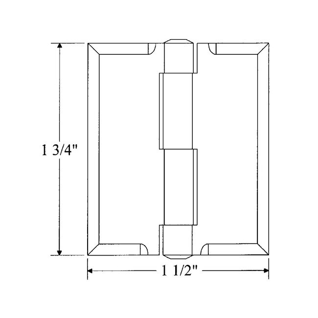 1-1/2in x 1-3/4in | Clear Economy Acrylic Hinge | EC175-150 Series