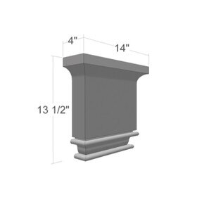 13-1/2" High x 4" Deep x 14" Wide European Series Acrocore EPS Capital