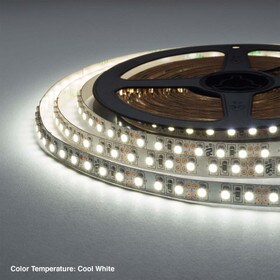 5/16" (8mm) Wide LED Tape Flexible Strip Lighting | 3528 Chip Cool White 6500K 2.9 Watts | 262 Lumens Per Foot 12V IP20 UL | 16.4' Roll