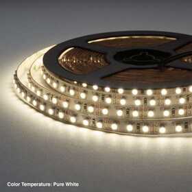 5/16" (8mm) Wide LED Tape Flexible Strip Lighting | 3528 Chip Pure White 4500K 2.9 Watts | 262 Lumens Per Foot 12V IP20 UL | 16.4' Roll