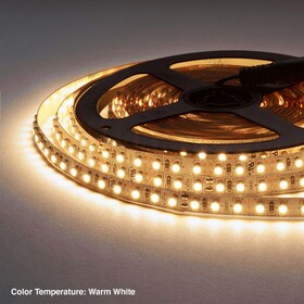 5/16" (8mm) Wide LED Tape Flexible Strip Lighting 3528 Chip Warm White 2800K-3200K 2.9 Watts | 262 Lumens Per Foot 12V IP20 UL | 16.4' Roll